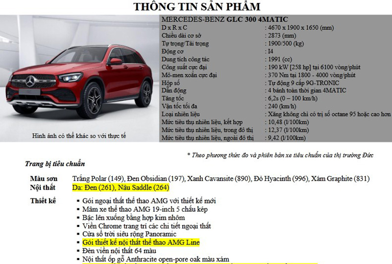 Chi phí bảo dưỡng Mercedes GLC 300 - Thống kê chi tiết